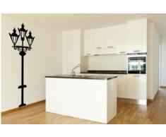 blattwerk-design XXL Laterne, Standlaterne,Straßenbeleuchtung klassisch - Wandbild, Wandfolie M010 Weiß