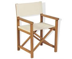 vidaXL Teak Regiestuhl Klappstuhl Aglerstuhl Gartenstuhl Balkonstuhl Stuhl