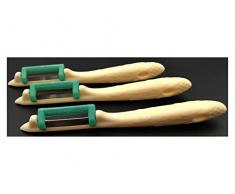 Solingen 3 Sparschäler für Rechts- und Linkshänder Spargelschäler Obstschäler Kunststoff Spargelmesser extra scharf Pendelschäler Gemüseschäler