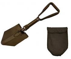 Inet-Trades Klappspaten Coyote mit Nylontasche, vglb. BW Bundeswehr/US Army Militär Schaufel/Feldspaten/Spaten aus dem Metall Aluminium (Alu). Ideal für Outdoor, Camping, Survival und Jagd