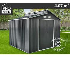 Geräteschuppen Metallgerätehaus mit Dachfenster, 2,35x1,73x2,25m, Anthrazit