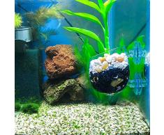 WEAVERBIRD Aquarium Pflanzenhalter klar Glas Pflanzen Topf mit Saugnapf für Aquarium-Landschaft Dekorationen