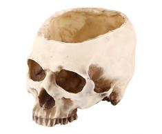 Walfront Harz Halloween Schädel Kopf Blumen Topf Pflanzer Szenen Dekoration Süßigkeit Schüssel