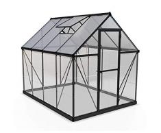 Palram Aluminium Gewächshaus Gartenhaus Hybrid 6x8 250x185x209 cm (LxBxH) Treibhaus & Tomatenhaus zur Aufzucht