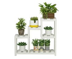 JHEY Blumenrahmen Massivholz Fensterbank Racks fleischigen kleinen Blumenregal Multi-Layer-Indoor-Balkon Wohnzimmer