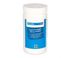 POOLSBEST 1 kg Mini - Multitabs 5 in 1-20 g Tabletten - Mini Chlortabletten für Pool - Chlor wirkt schnell gegen Bakterien, Pilze und Viren im Pool