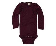 Baby Body langarm, 70% Wolle (kbT) und 30% Seide, Engel Natur (110/116, Orchidee)
