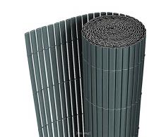 [neu.haus] PVC Sichtschutzmatte 200x300cm grau Sichtschutz Windschutz Gartenzaun Balkon Umspannung Zaun