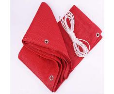 GYiYi Rotes Schattensegel, Gartenschattennetz im Freien, Terrassenparty-Sonnenzelt 90% UV-Schutz, Mit Installationsseil, Staub- und Windschutz