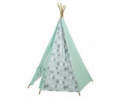 Kidsdepot Zimmerzelt Spielzelt Kinderzelt Tipi Rauten mint