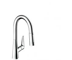 hansgrohe Talis S Einhebel-Küchenmischer (Komfort-Höhe 160 mm, mit Ausziehbrause und Schlauchbox) chrom