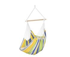 AMAZONAS Hängesessel wetterfest UV-beständig Relax Kolibri mit Querstab aus Holz 85 cm bis 120 kg buntgestreift
