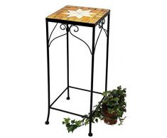DanDiBo Blumenhocker Mosaik Eckig 62 cm Blumenständer 12012 Beistelltisch Pflanzenständer Mosaiktisch