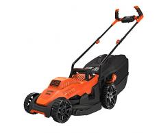 Black+Decker Elektro-Rasenmäher mit Fahrradlenker-Griff (1.400W, 34cm Schnittbreite, 6-fach Höhenverstellung, 40l Grasfangbehälter, ideal für mittlere Gärten) BEMW461BH