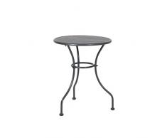 greemotion Tisch Vienna eisengrau, Dreibeintisch aus kunststoffummanteltem Stahl, witterungsbeständiger Balkontisch, runder Gartentisch für 2-4 Personen, Maße: 60 x 60 x 74 cm