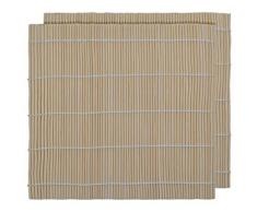 Alsino 2er Set Sushimatte Sushirolle umweltfreundliche Bambusmatte DIY Anfänger Starterset Sushi Kit Rollmatte Küchen Zubehör aus Bambus, Hellbraun