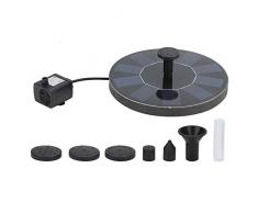 Solarbetriebene Vogelbad Brunnen 1,6 Watt Solar Springbrunnen Pumpe Außendekoration Landschaft Brunnen mit 6 Düsen Kit für Vogelbad Teich Garten Patio Tank und Pool (800 MA) MEHRWEG VERPAKUNG(1 #)
