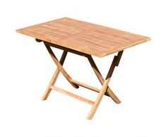 ASS ECHT Teak Holz Klapptisch Holztisch Gartentisch Tisch in verschiedenen Größen von Größe:120x70 cm