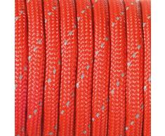 efco Reflektierende 550 Paracord Seil, Polyester Blend, rot, 4 mm x 4 m