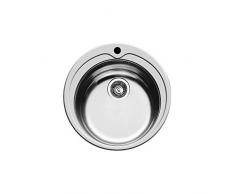 KIBA Einbaubecken Edelstahl-Maße: ø 485 mm,Überlauf im Becken-Rund