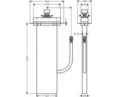 hansgrohe Schlauchbox (sBox) Wannenrand- und Fliesenrand-Grundset, Mehrfarbig