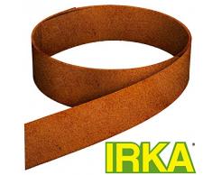 IRKA Rasenkantenband aus Corten Stahl 15 cm hoch Rasenkante mit Versteifungskante Beeteinfassung 15 Meter