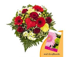 Dominik Blumen und Pflanzen, Blumenstrauß Herzensfreude und Grußkarte Geburtstag