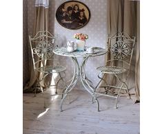 PALAZZO INT Gartentisch Shabby Chic Romantik Eisentisch Beistelltisch Tisch Eisen