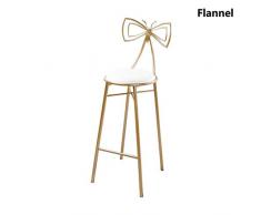 Nordic Restaurant Milchtee Esszimmerstuhl, Dessert Shop Freizeit Zurück Stuhl Schminktisch Unterstützung Schmetterling Stuhl Coffeeshop Schmiedeeisen Freizeitstuhl,Weiß,75CM/Flannel