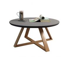 Couchtische Kaffetisch Stilvolle Sofa Beistelltisch personalisierter Runder Steintisch Bürozeitschrift Tisch/Tee Tisch Stilvoll und Langlebig Haltbar (Schwarz) (Size : 70x45cm)