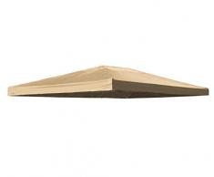GRASEKAMP Qualität seit 1972 Ersatzdach zu Blätter-Pavillon 3x4m Sand Plane Ersatz-Bezug
