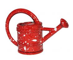 alles-meine.de GmbH Gießkanne aus Metall / Gusseisen - rot - Miniatur - Maßstab 1:12 - für Puppenstube - Puppenhaus - Kanne Gartenkanne - Garten Deko - Klein - Metallgießkanne Gi..