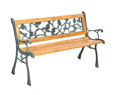 TecTake Gartenbank Parkbank Holz - Diverse Modelle - („Marina“ 124 x 52 x 74cm | Nr. 401424)
