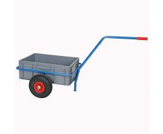 Handwagen mit herausnehmbarem Kunststoffkasten 600x400x220 mm, pannensichere Reifen,Tragkraft 200 kg