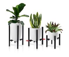 AISHN Pflanzenständer, Blumenständer aus schwarz Metall Verstellbar Multifunktional Kunst aus Eisen Pflanzenregal für Hause Zimmer Balkon, Einstellbare Breite 21 cm bis 38cm(3 Stück Set)
