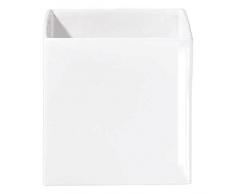 ASA Quadro Übertopf, Keramik, weiß, 18x18x18 cm