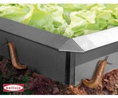Anti-Schneckenzaun Metall , 4Elemente je 100 cm lang, 20 cm hoch