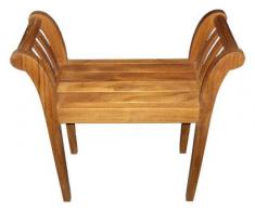 Biedermeierhocker Empire Teakholz Mahagoni Hocker Fußhocker Beistellhocker (Teakholz geölt)