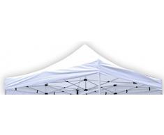 Nexos Pavillondach Ersatzdach für Profi Falt-Pavillon 3x3m - Dachplane 270g/m² 300D PVC-Coating versiegelte Nähte wasserdicht – Farbe: weiß