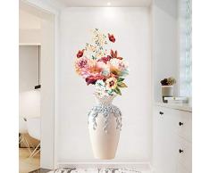Pflanzenvase Malerei Selbstklebende Tapete Schlafzimmer Schlafzimmer Dekoration 3D Stereoskopische Wand Applique Aufkleber Portraits Warme Aufkleber