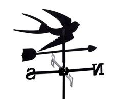 Svenska Wetterfahne Windfahne Windspiel Schwalbe schwarz aus Metall klein Höhe 70 cm