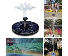 L-DiscountStore Solarbrunnenpumpe, 7V / 1,4W Solarbrunnen freistehend schwimmend für kleine Gartendekoration