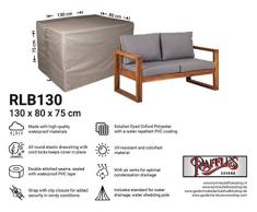 Raffles Covers NW-RLB130straight Gartenmöbel Abdeckhaube Loungebank 130 x 80 H: 75 cm Loungesofa Abdeckung, Schutzhülle für Gartensofa, Wetterschutz für Rattan Garten Lounge