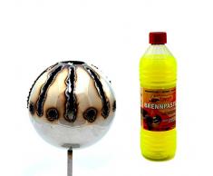 Gartenfackel Feuerkugel – Sonne XL + 1Liter Brennpaste