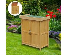 Outsunny Gartenschrank, natur, 74 x 43 x 88 cm, 845-048