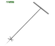 VITO Garden - Erdbohrer Handerdbohrer Erdlochbohrer Erdlochausheber Pflanzbohrer Pfahlbohrer Lochspaten Pfostenbohrer - Hochwertig und traditionell Handgeschmiedet