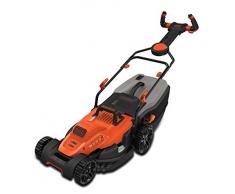 Black+Decker Elektro-Rasenmäher mit EasySteer Lenkgriff (1.800W, 42cm Schnittbreite, 6-fach Höhenverstellung, 50l Grasfangbehälter, ideal für große Gärten) BEMW481ES