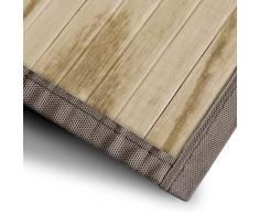 casa pura Bambusteppich Magenta (Natur) | für Bad und Wohnzimmer | natürlich wohnen Bambus | Bambusmatte in vielen Größen (90x120 cm)