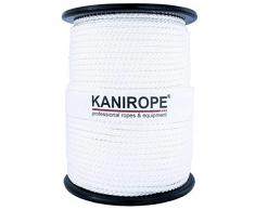 Kanirope® Polyesterseil Seil Polyester POLYBRAID 3mm 100m Weiß geflochten