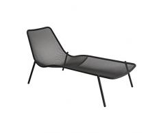 Round Gartenliege, antik Eisen pulverbeschichtet LxBxH 78x160x77cm